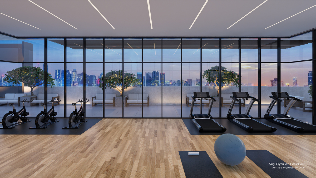 Artist's impression of Khaya Residences: the sky gym on level 60