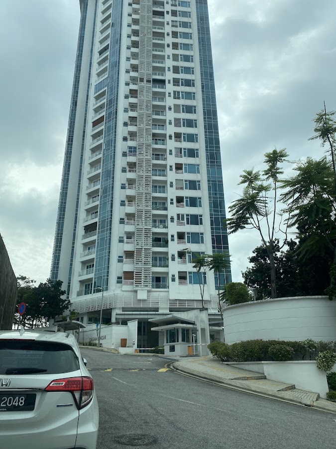 Suasana Bangsar: the tower from the lane below