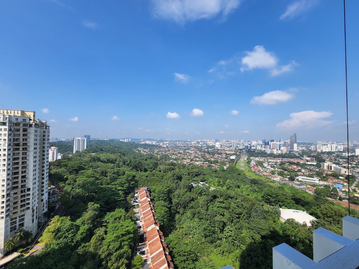 The Estate @ South Bangsar: the view over the forest reserve to the city