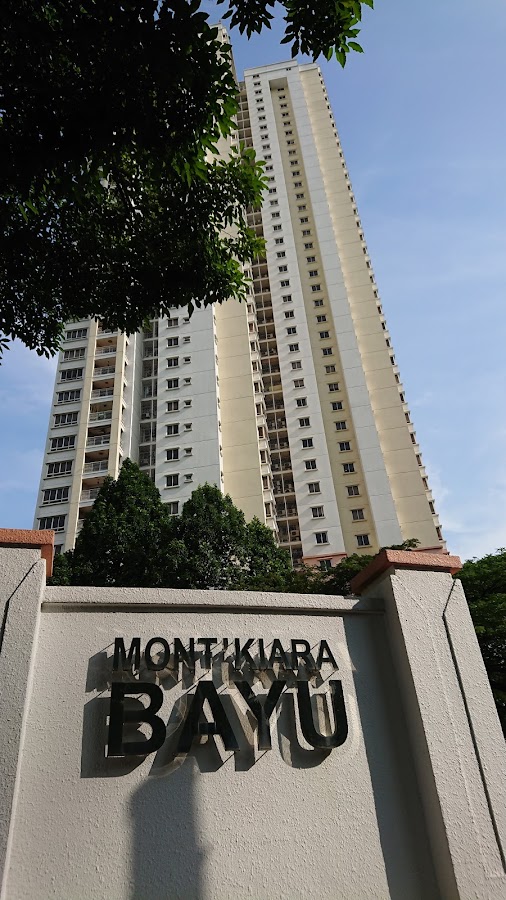 Mont Kiara Bayu: the tower above the entrance wall carrying its name