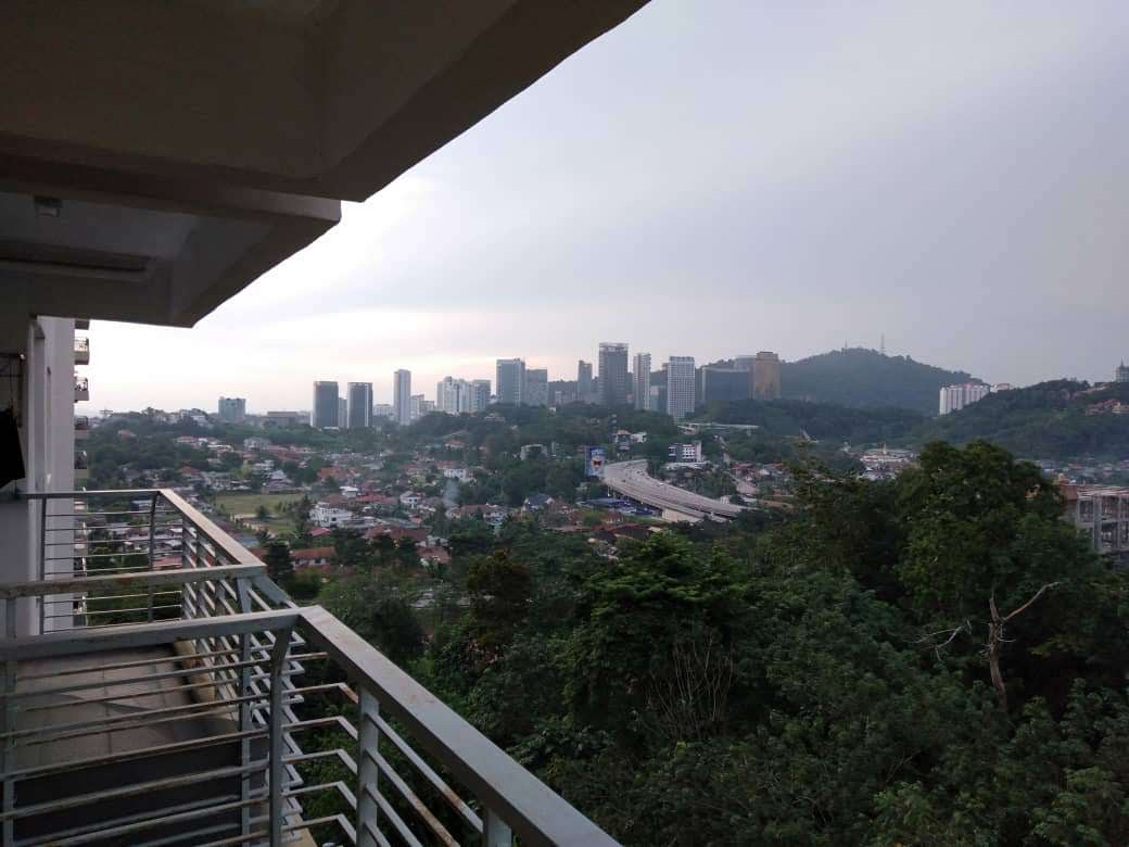 Mas Kiara Residences: the valley and the city beyond from a balcony