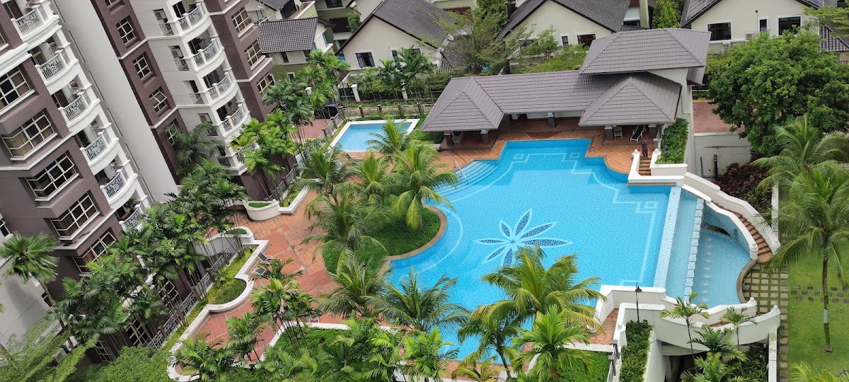 Almaspuri: the pool from above