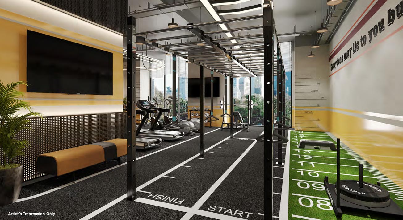 Artist's impression of Papyrus North Kiara: the gym and its sprint track