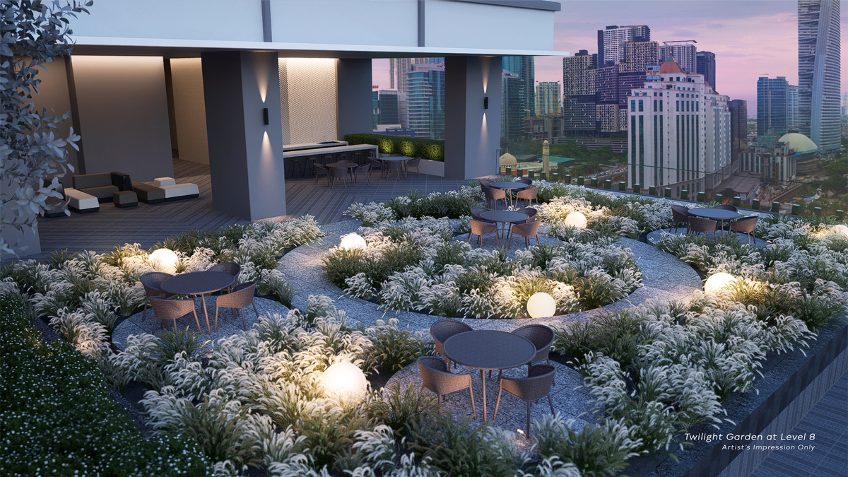 Artist's impression of Khaya Residences: the twilight garden